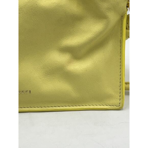 Yuzefi Mini Bom Lemon Yellow Crossbody Leather Shoulder Bag Runway Designer - Picture 12 of 14